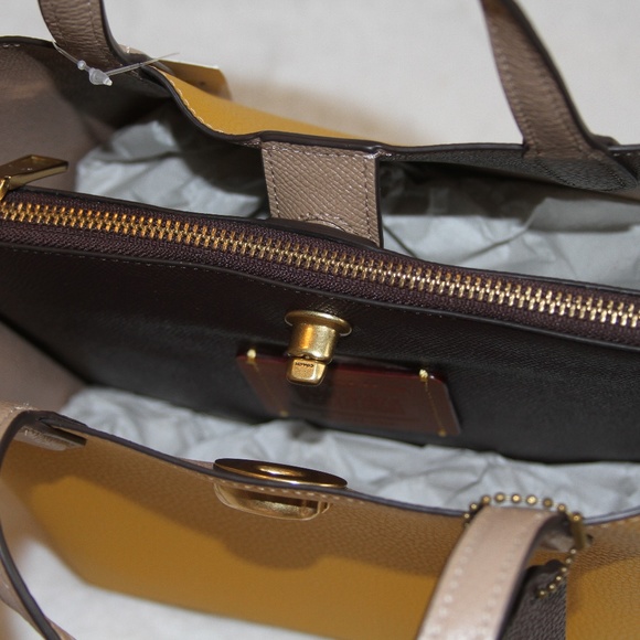 NWT Coach Willow Leather Tote 24 In Colorblock - Picture 5 of 5